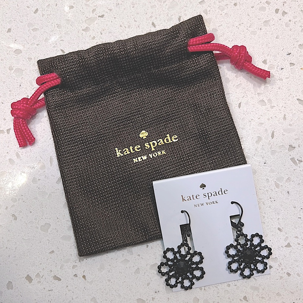 Kate Spade Earrings, OS, Color: Black
